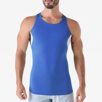 Lightweight And Breathable Contrasting Color Men's Sports Vest 