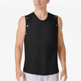 Button Sleeveless Sports Vest 