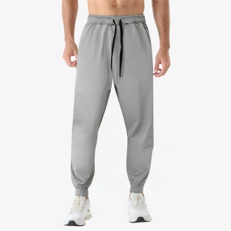 Solid Color Cuffed Fitness Sports Pants