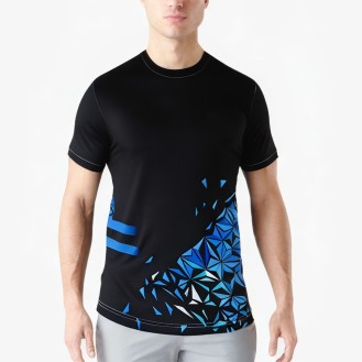 Breathable Geometric Print Sports T-shirt 