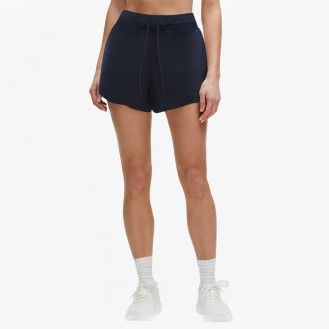 Rolled-Edge Drawstring Sports Shorts